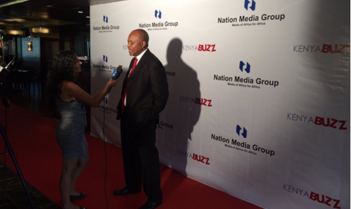 NMG's Managing Editor Tom Mshindi while giving his comments on the acquisition of Kenya Buzz