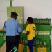 A police man is well attended to by a Jambo Chai Member, a product by APT Commodities which joined the NSE's Ibuka program