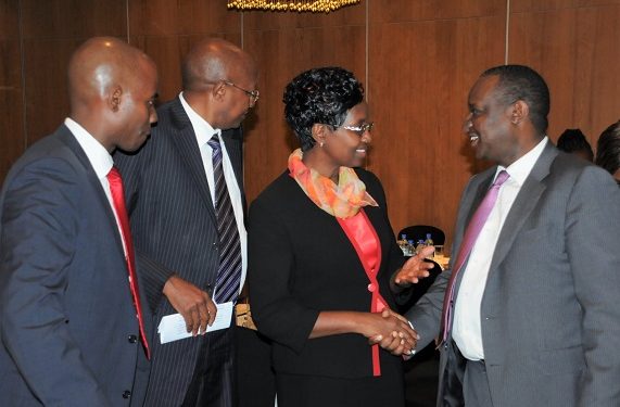 National Treasury CS Rotich, Commissioner of Cooperatives, Mary Mungai, Director General of Budget, Fiscal and Economic Affairs at the National 
Treasury Dr. Geoffrey Mwau, and Capital Markets Authority CEO Paul Muthaura, during stakeholders engagement on Kenya Mortgage Refinance Company 
(KMRC) at a Nairobi Hotel.