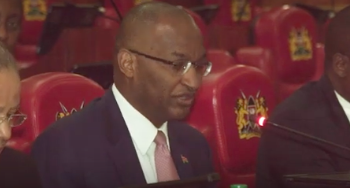 Patrick Njoroge, CBK Governor, as he appeared before a Parliamentary Committee to discuss Anti-Monetary Committee