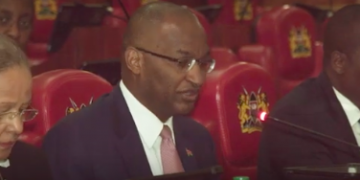 Patrick Njoroge, CBK Governor, as he appeared before a Parliamentary Committee to discuss Anti-Monetary Committee