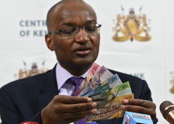 Central Bank of Kenya (CBK) Governor, Dr Patrick Njoroge the newly launched banknotes in Nairobi - 3 June 2019 CBDC
