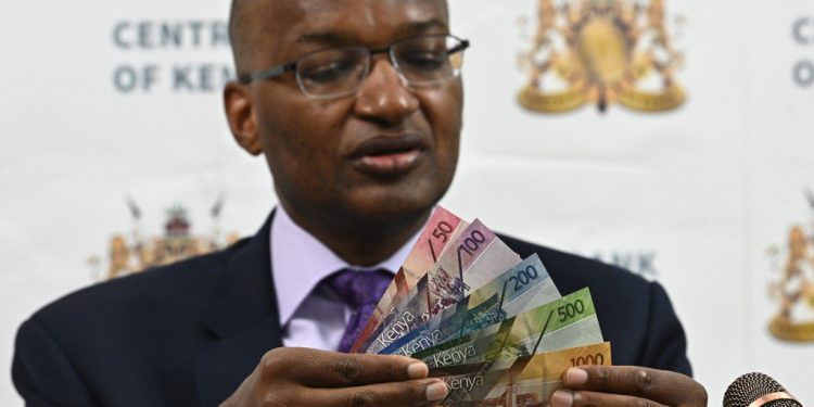 Central Bank of Kenya (CBK) Governor, Dr Patrick Njoroge the newly launched banknotes in Nairobi - 3 June 2019 CBDC