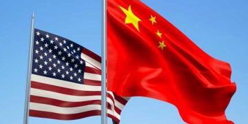 China US Flags