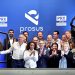 Bob van Dijk, CEO of Naspers and Prosus Group poses at Amsterdam's stock exchange, as Prosus begins trading on the Euronext stock exchange in Amsterdam, Netherlands, September 11, 2019. REUTERS/Piroschka van de Wouw