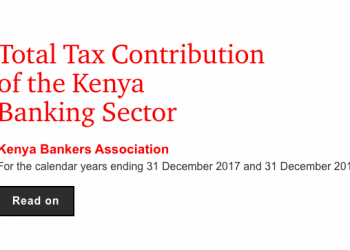 Total Tax Contribution of the Kenya Banking sector
