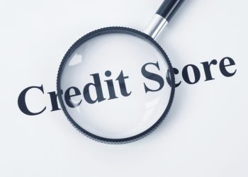 Credit Score and Magnifying Glass