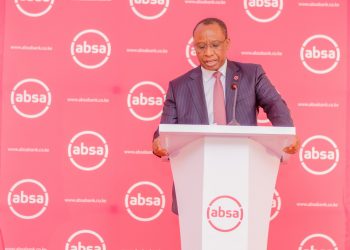 Absa Group CEO Daniel  Mminele gives his remarks during the change of the bank's ticker symbol at the Nairobi Securities Exchange on 17th Feb 2020