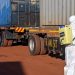 trucks from tanzania are handled at kiyanzi site in rusumo