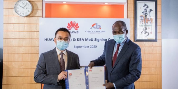 KBA CEO Habil Olaka and Huawei Kenya CEO Will Meng