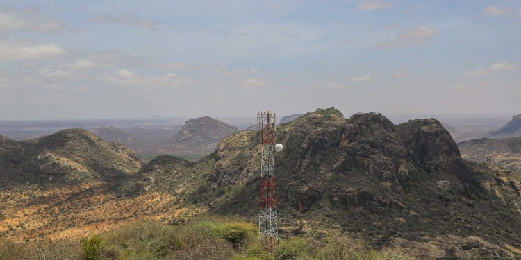 Safaricom Cell tower in Ngurunit.