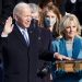 US President Joe Biden being sworn in