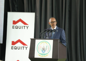 H.E Paul Kagame President of the Republic of Rwanda delivers his remarks as Chief guest at the launch of Africa Recovery and Resilience Plan by Equity in Kigali on the sidelines of the Commonwealth business Forum