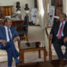 Kenya President Uhuru Kenyatta with Somalia President Hassan Sheikh Mohamud