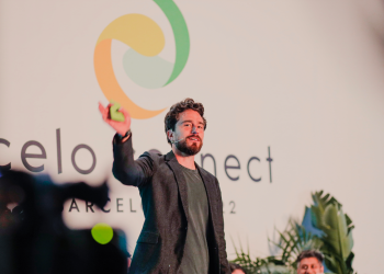 Celo Co-Founder Rene Reinsberg speaking at Celo Connect in Barcelona on 4th April 2022. Courtesy of Kenyan Wall Street