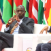 President William Ruto making a point in Dar Es Salaam during the Africa Heads of State Summit on Human Capital.