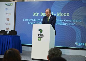 Former UN Secretary-General Ban Ki-Moon speaking at at the Africa Climate Summit in Nairobi on 6th September 2023: