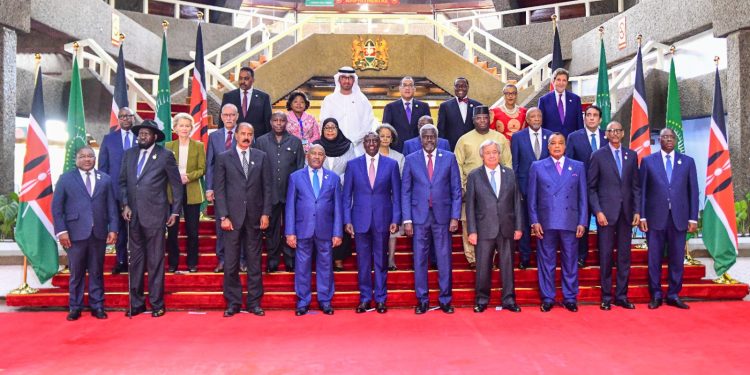 Heads of States and Governments and dignitaries at the Kenyatta International Convention Centre, Nairobi, for the opening of the Heads of State session of the Africa Climate Summit.