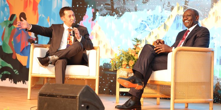 President William Ruto in a fireside chat with Kauffman Fellows CEO Jeffrey Harbach during the Kauffman Fellows Africa VC Summit that brought over 300 global investors to Kenya.