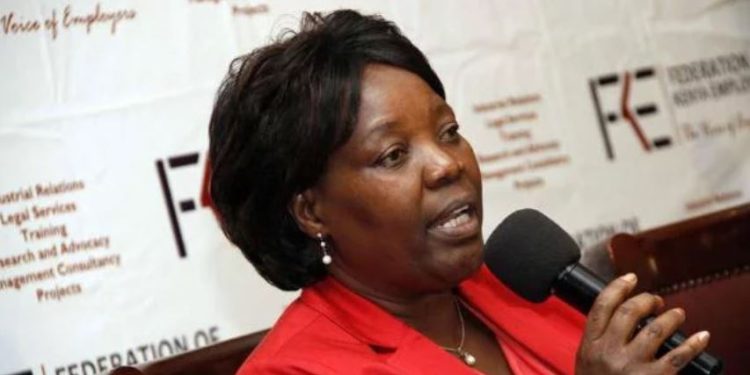 Federation of Kenya Employers CEO, Jacqueline Mugo