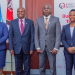 Kenya Revenue Authority (KRA) Commissioner General Mr Humphrey Wattanga (Second right) and the Institute of Certified Public Accountants of Kenya (ICPAK) Council Chairman, CPA Philip Kakai (Second left) during the meeting held at Times Tower, Nairobi.
