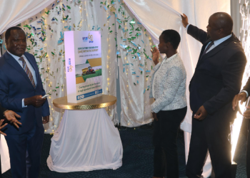 Trade and Industry Principal Secretary Juma Mukhwana and other dignitaries during the launch of Manufacturing Priority Agenda 2024 in Nairobi