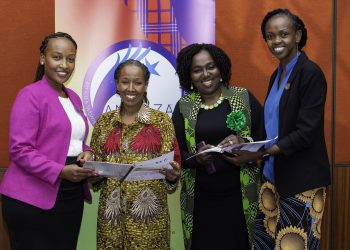 (left to right) Njeri Njomo, CEO of Jubilee Health Insurance, Nuru Mugambi, Angaza Forum Chairperson, Anne Nyamu, Head of Operations at Old Mutual Investment Group and Rina Hicks, Operations Director at Faida Investment Bank during the Nairobi Dialogue on the Manifesto for African Women in the Financial Sector.