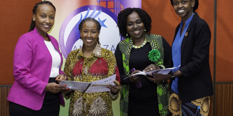 (left to right) Njeri Njomo, CEO of Jubilee Health Insurance, Nuru Mugambi, Angaza Forum Chairperson, Anne Nyamu, Head of Operations at Old Mutual Investment Group and Rina Hicks, Operations Director at Faida Investment Bank during the Nairobi Dialogue on the Manifesto for African Women in the Financial Sector.