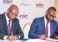 KWFT MD Kariuki Kitabu and AGF Group CEO, Jules Ngankam.