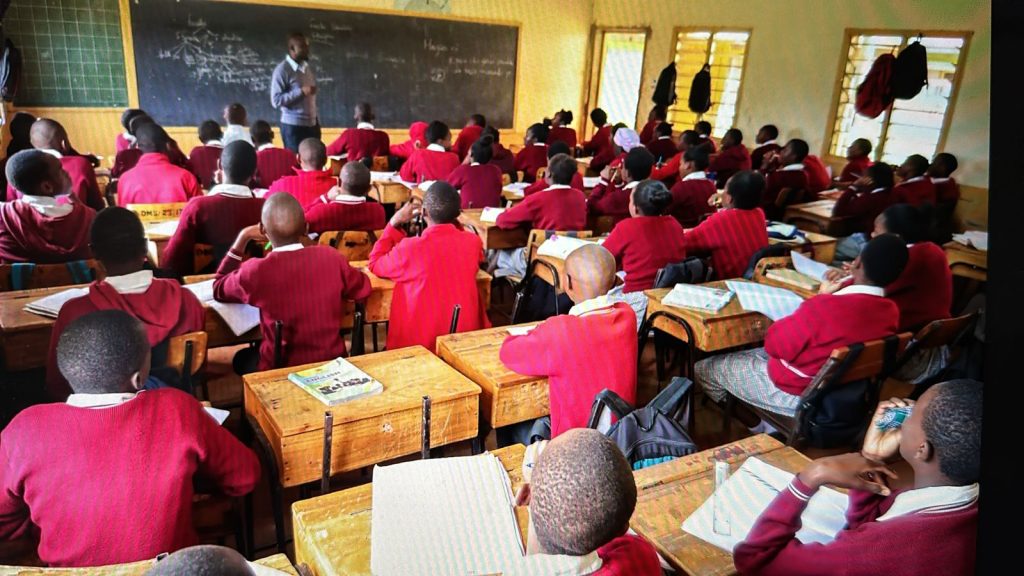 Form 1 Class Del Monte Mixed Secondary School during a Kiswahili Lesson