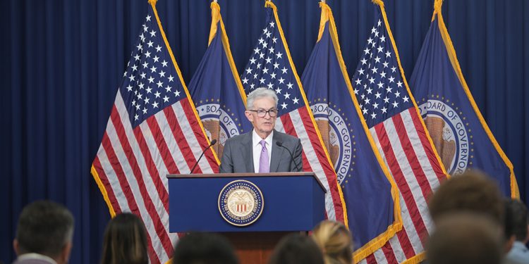 US Fed Chair Powell answers reporters' questions at the FOMC press conference on September 18, 2024.