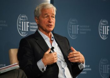 JP Morgan Chase Chairman and CEO Jamie Dimon speaking at a private event hosted by Institute for International Finance (IIF) on 24th October 2024