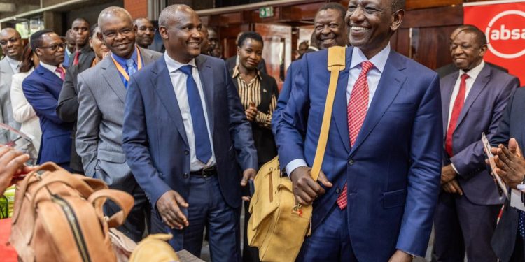 President William Ruto, accompanied by Prime CS Mudavadi and Treasury CS John Mbadi, today attended the Inua Biashara MSME Exhibition at the KICC in Nairobi.