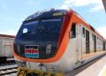 SGR train at the Nairobi terminus station in this photo taken on April 27, 2019.
Photo | Jeff Angote | Nation