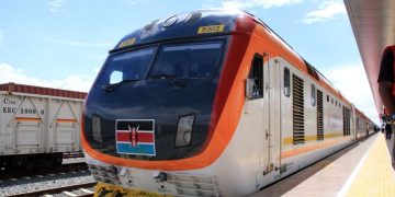 SGR train at the Nairobi terminus station in this photo taken on April 27, 2019.
Photo | Jeff Angote | Nation