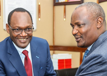 CS John Mbadi and his  National Treasury PS Chris Kiptoo